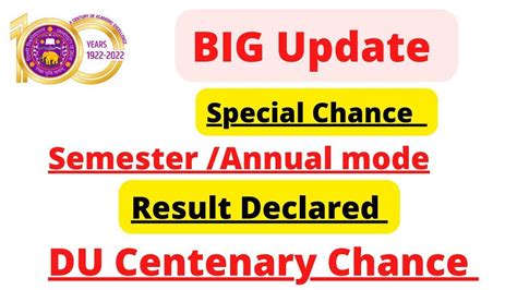 du centenary chance result|University of Delhi .
